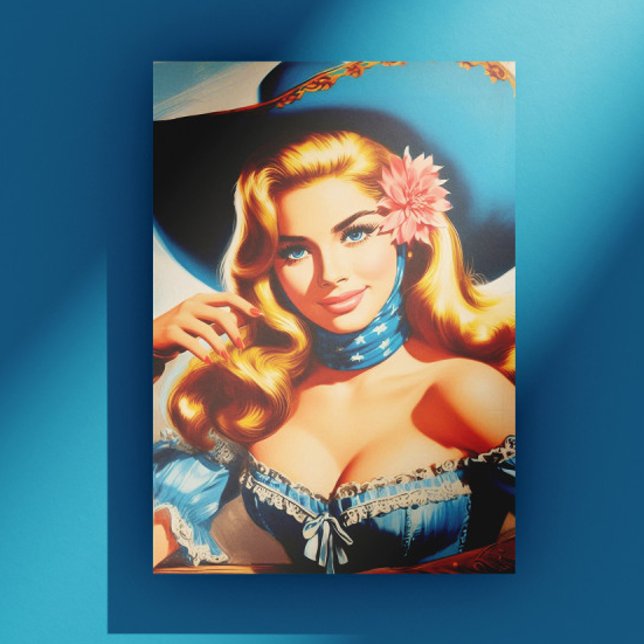 Postal Mujer de campo vintage (Subido por el creador)