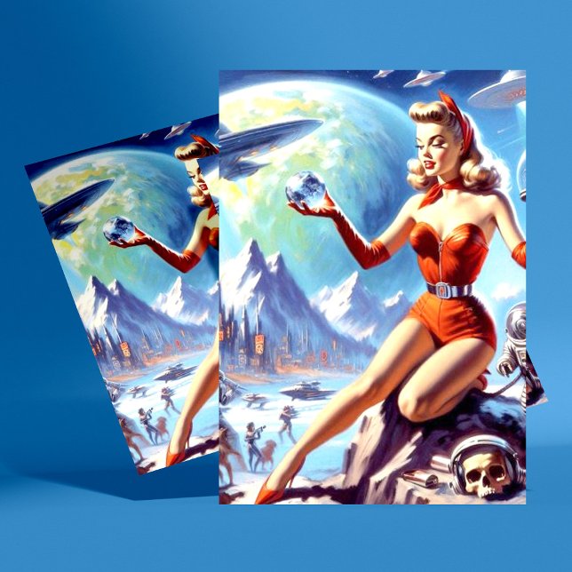 Postal Mujer de ciencia ficción de los años 50 (Subido por el creador)