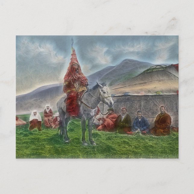 Postal Mujer de Kazajistán (Anverso)