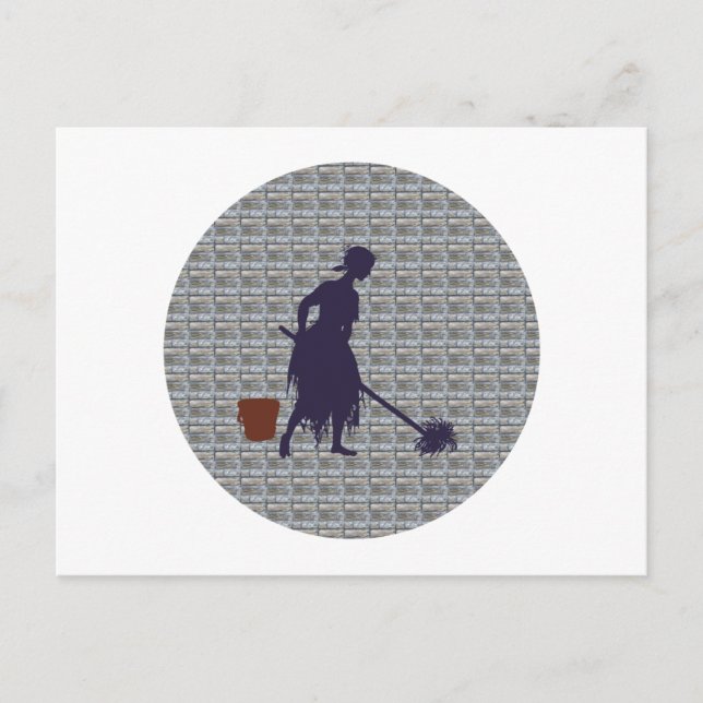 Postal Mujer de la limpieza Cenicienta charwoman (Anverso)