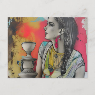 Postal Mujer de moda de Pompeya