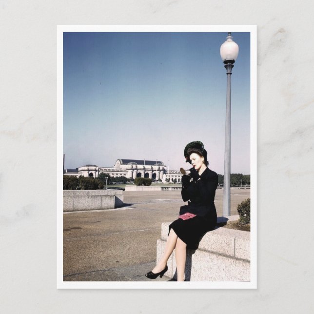 Postal Mujer de moda, Union Station, Washington DC (Anverso)