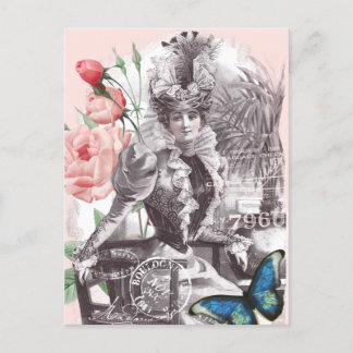 Postal Mujer de moda victoriana elegante