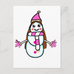 Postal Mujer de nieve linda: la visión de la justicia de 