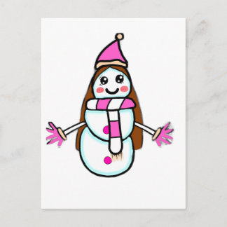 Postal Mujer de nieve linda: la visión de la justicia de 