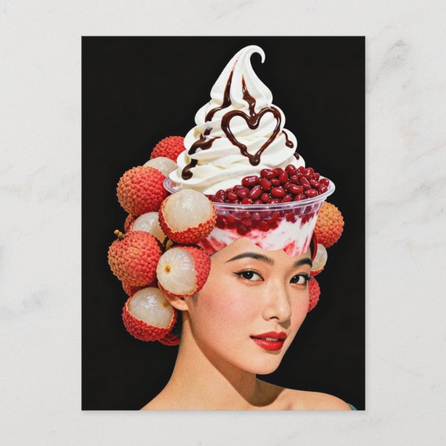 Postal Mujer de Postre (Anverso)