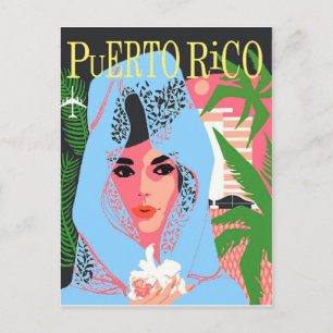 Postal Mujer de Puerto Rico