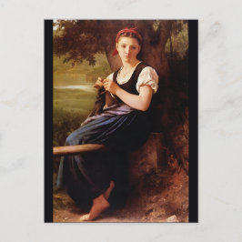 Postal Mujer de punto de William-Adolphe Bouguereau