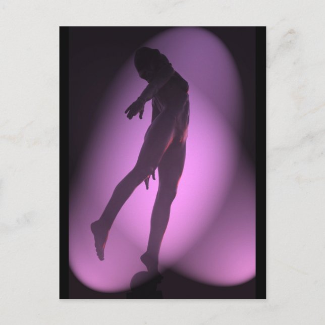 Postal Mujer de rosa (Anverso)