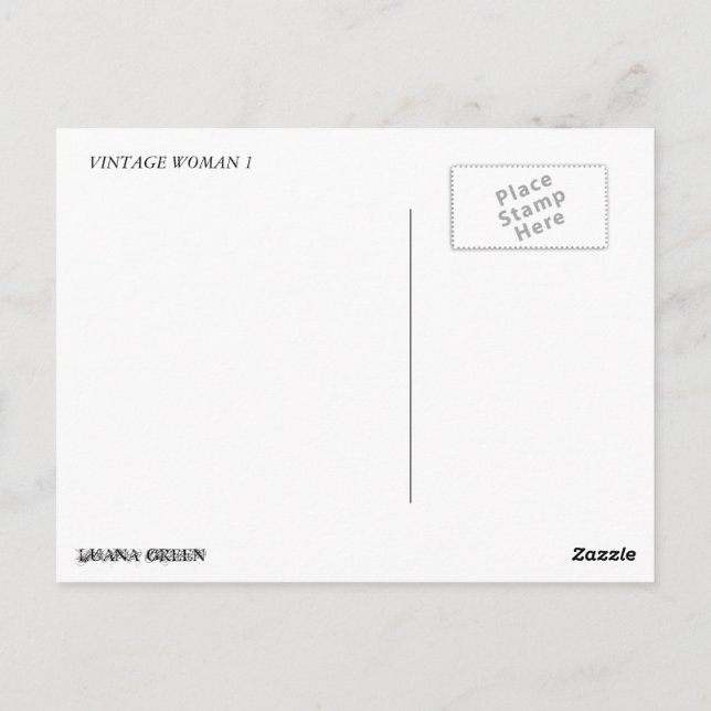 POSTAL MUJER DE VINTAJE POSTCARD 1 (Reverso)