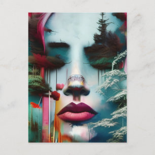 Postal Mujer del bosque