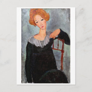 Postal Mujer del pelo rojo, Modigliani
