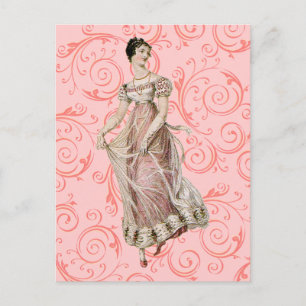 Postal Mujer del siglo XIX