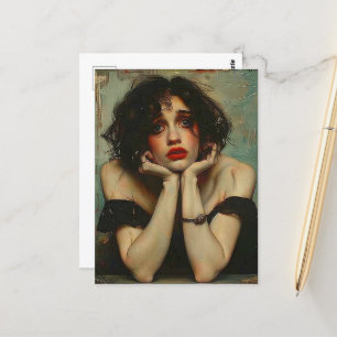Postal Mujer deprimida