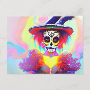 Postal Mujer Día de Muertos
