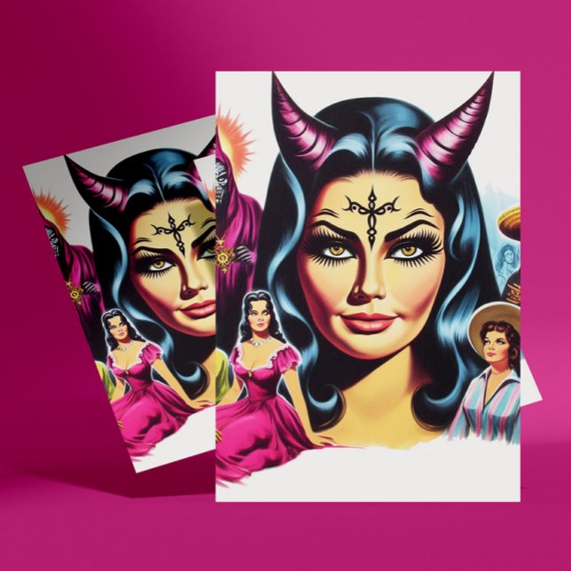 Postal Mujer diablo vintage (Subido por el creador)