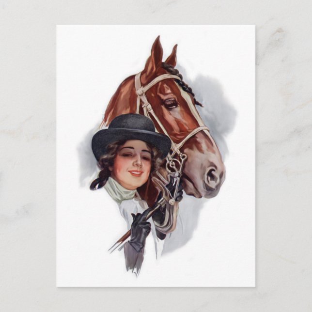 Postal Mujer ecuestre (Anverso)