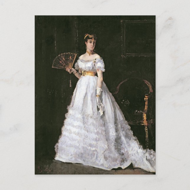 Postal Mujer en blanco (Anverso)