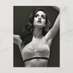 Postal Mujer en blanco y negro