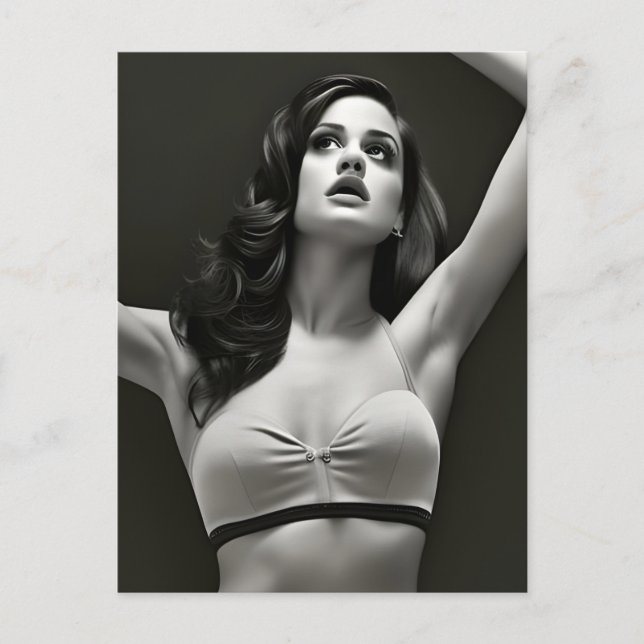 Postal Mujer en blanco y negro (Anverso)