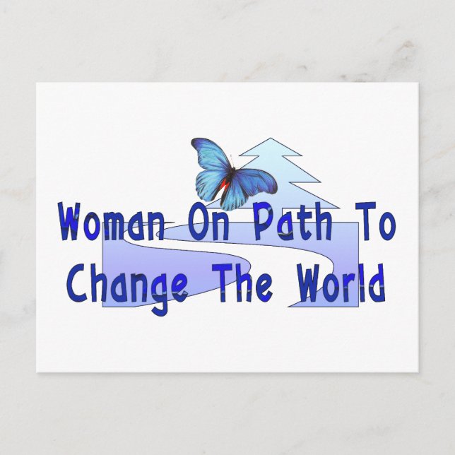 Postal Mujer En Camino (Anverso)