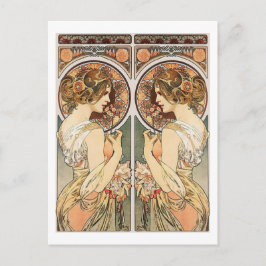 Postal Mujer en el espejo