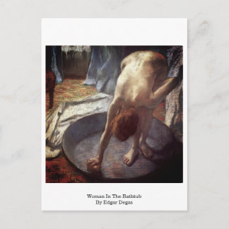 Postal Mujer En La Bañera De Edgar Degas