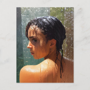 Postal Mujer en la ducha