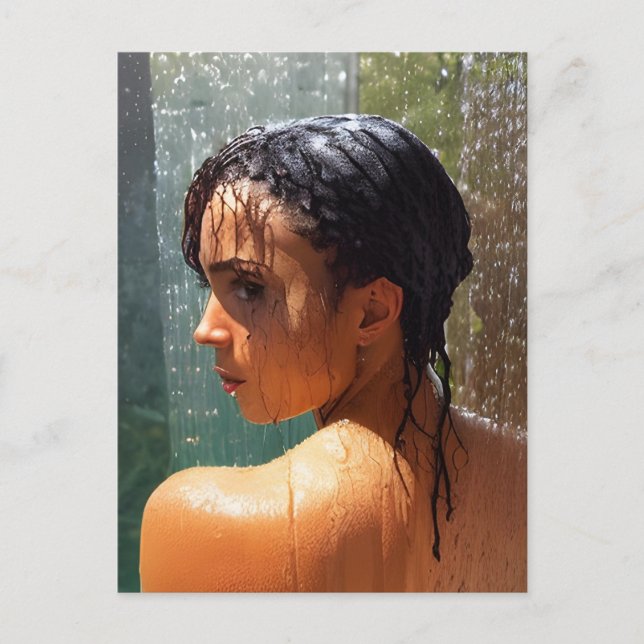 Postal Mujer en la ducha (Anverso)