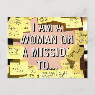 Postal Mujer en misión, motivacional