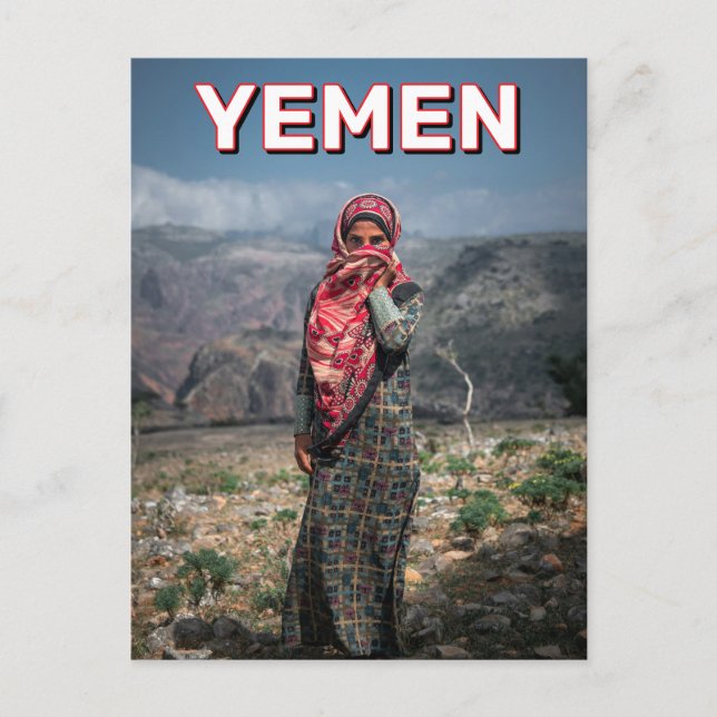 Postal Mujer En Socotra, Yemen (Anverso)
