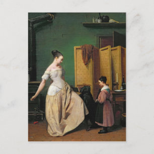 Postal Mujer en su inodoro, 1835