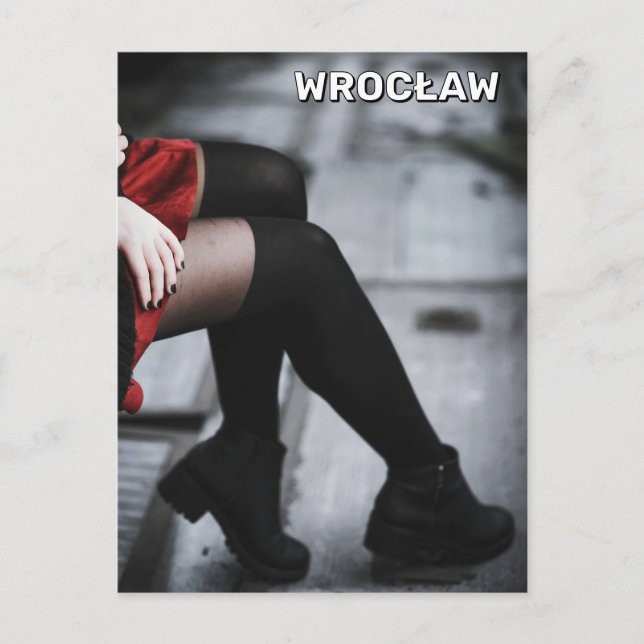 Postal Mujer En Wrocław, Polonia (Anverso)