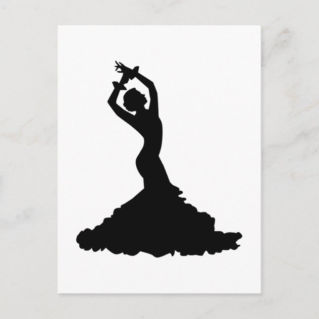 Postal Mujer flamenca (Anverso)
