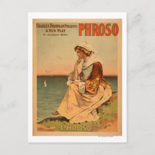 Postal Mujer Froso en Poster teatral de playa