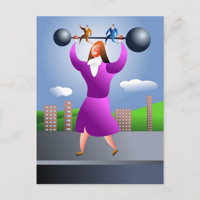 Postal Mujer fuerte (Anverso)