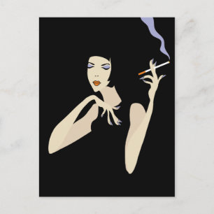 Postal Mujer fumadora