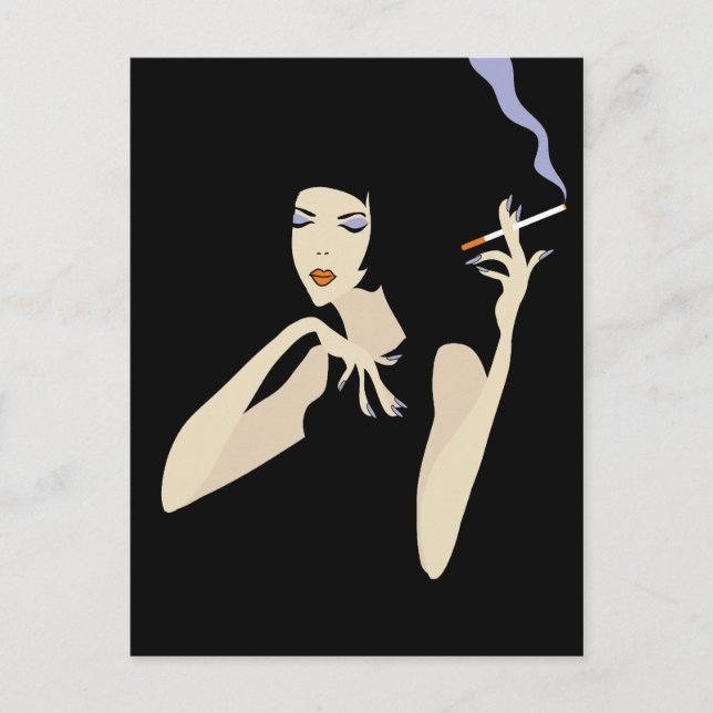 Postal Mujer fumadora (Anverso)