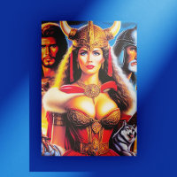 Mujer guerrera vikinga vintage