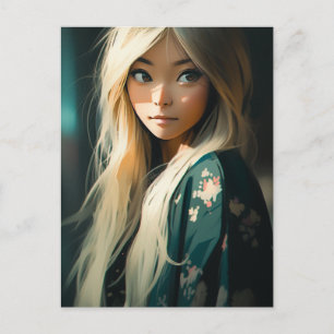 Postal Mujer haitiana de larga duración