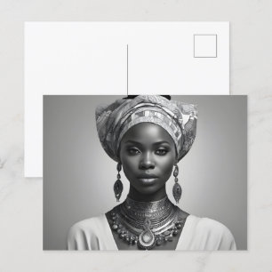 Postal Mujer hermosa africana