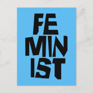 Postal Mujer igual imitación del chica femenino feminista