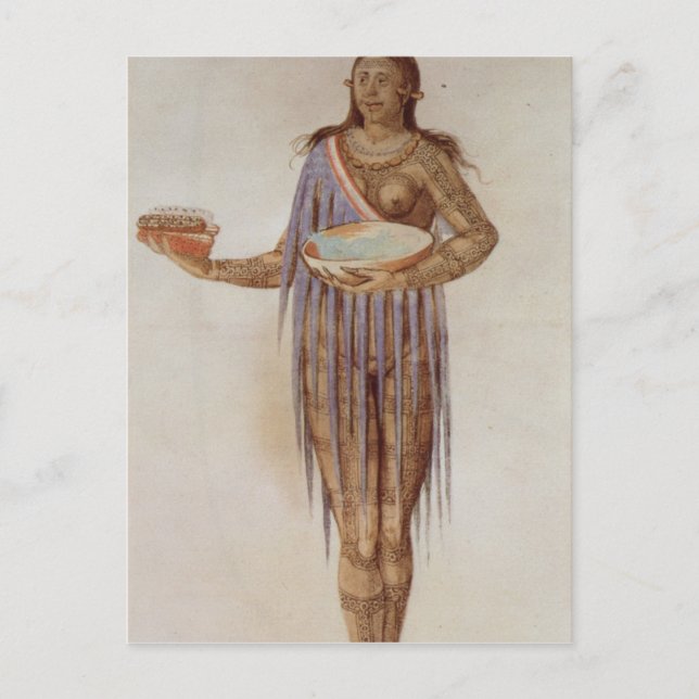 Postal Mujer india de Florida (Anverso)