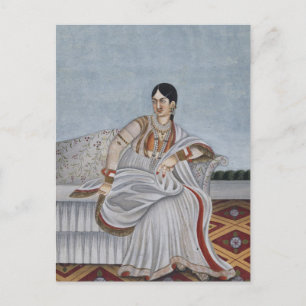 Postal Mujer india en ropa tradicional