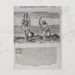 Postal Mujer india y joven Chica