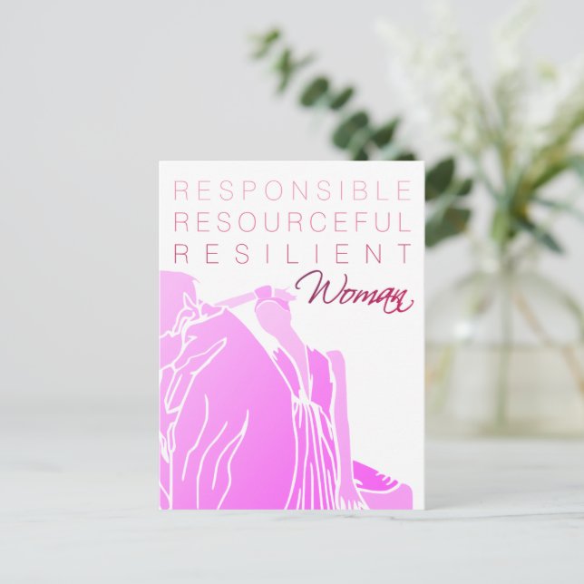 POSTAL MUJER INTELIGENTE (Anverso de pie)