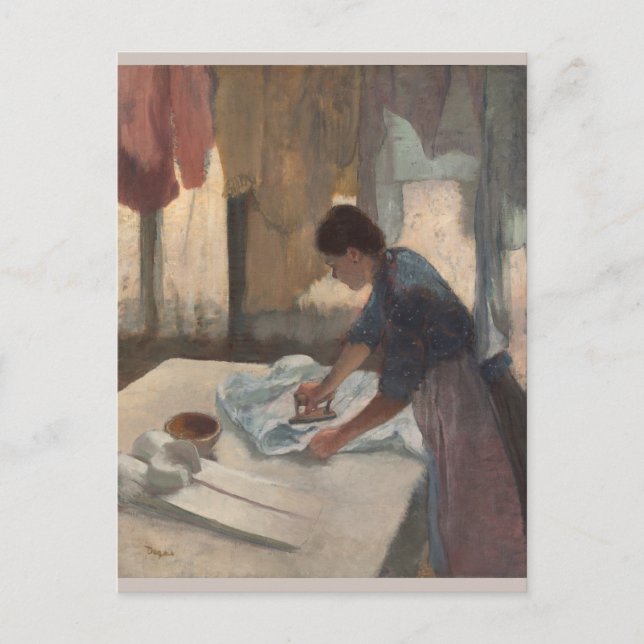 Postal Mujer Ironing Edgar Degas (Anverso)