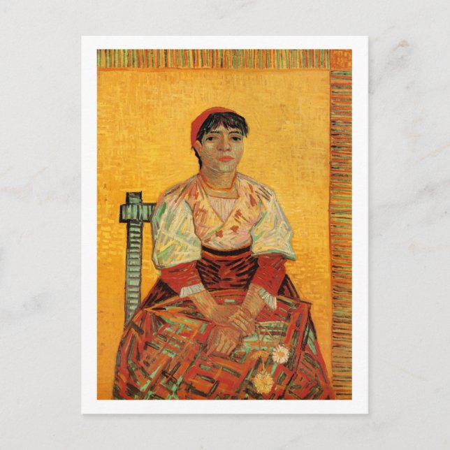 Postal Mujer italiana, Vincent van Gogh (Anverso)