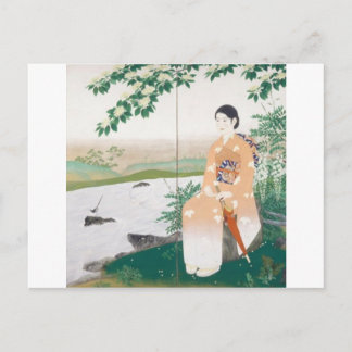 Postal mujer japonesa