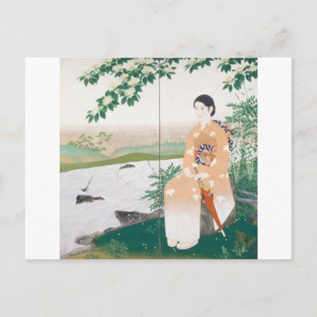 Postal mujer japonesa (Anverso)